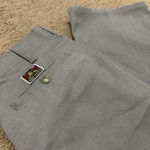 Original Ben Davis Twill Work Pants Wide Leg Fits 29x29 Gray C640 Cut Distressed - Picture 1 of 9